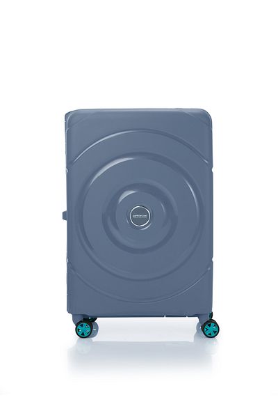 American Tourister حقيبة سفر سيكوريتي الصلبة متوسطة الحجم 68 سم، رمادية اللون، TSA