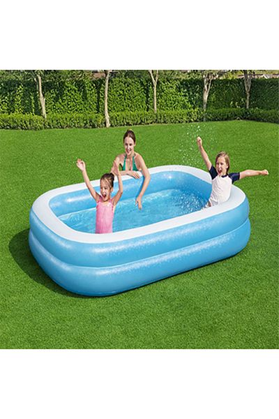 BESTWAY حوض سباحة مستطيل أزرق 201 سم × 150 سم × 51 سم 26-54346