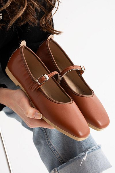 Moda Frato Modafrato AL-142 Buckle Ballerina Casual Γυναικεία Παπούτσια Home Ballerinas