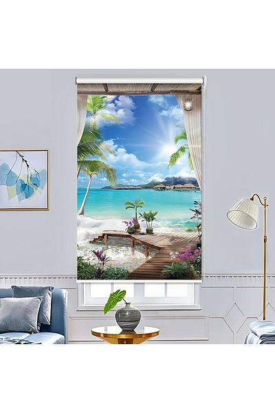 COOYA Roller blind,Window series pattern,heat and UV protection,suitable for bedroom,200cmx200cm