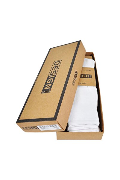 Design Socks 100% Organic Cotton White Socket Men's Socks 6 Pairs
