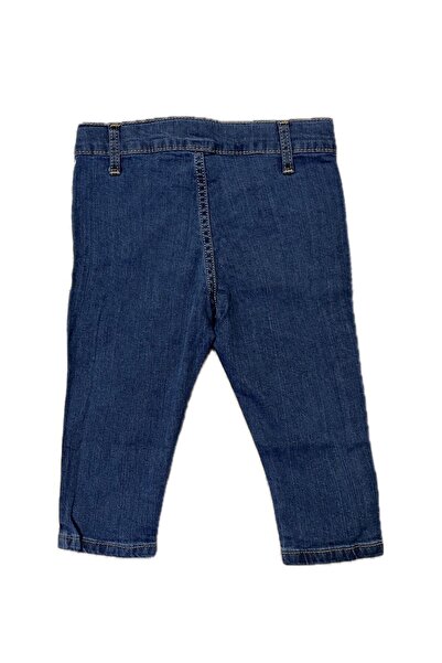 minny max Dětské džínové kalhoty Jean Blue Denim s nastavitelným elastickým pasem