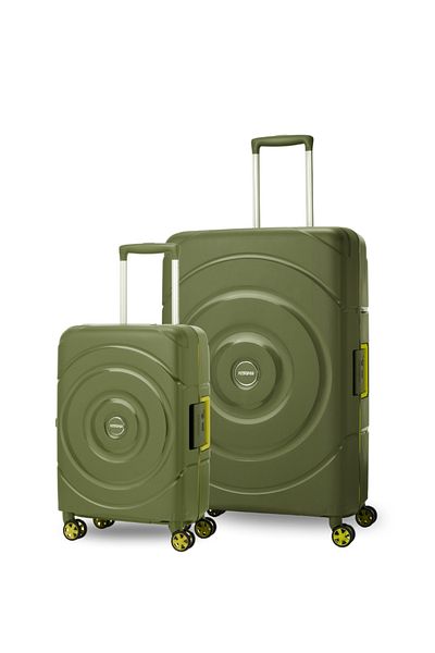 American Tourister CICURITY HARD SPINNER 2 PCS SET GREEN TSA