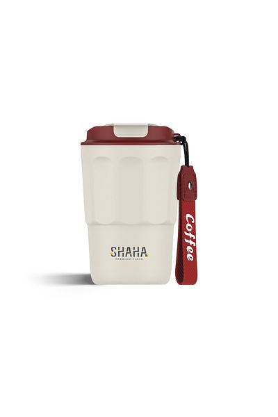 SHAHA Vacuum Coffee Cup 380ml, White