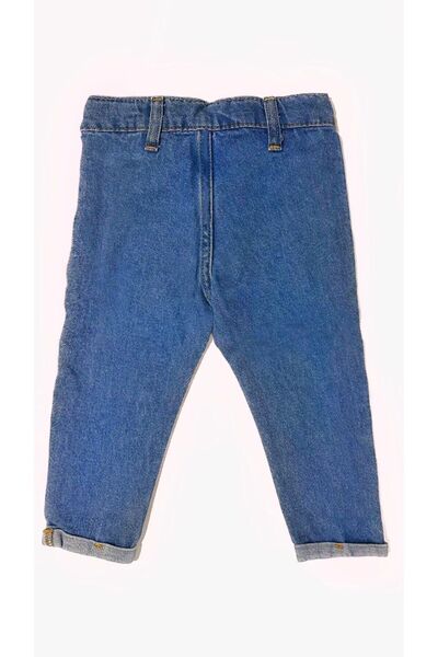 minny max Kids Denim Jeans with Distressing Detail and Adjustable Elastic Waist