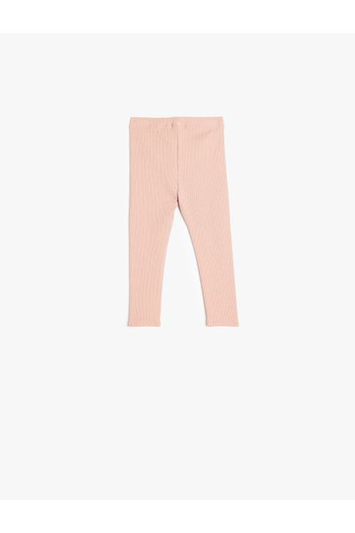 Koton Basic Long Leggings with Elastic Waist of Cotton