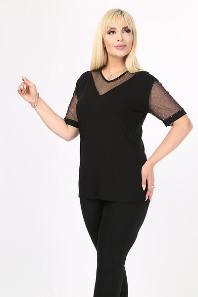 Moday Short Sleeve Plus Size Blouse 2d-17871