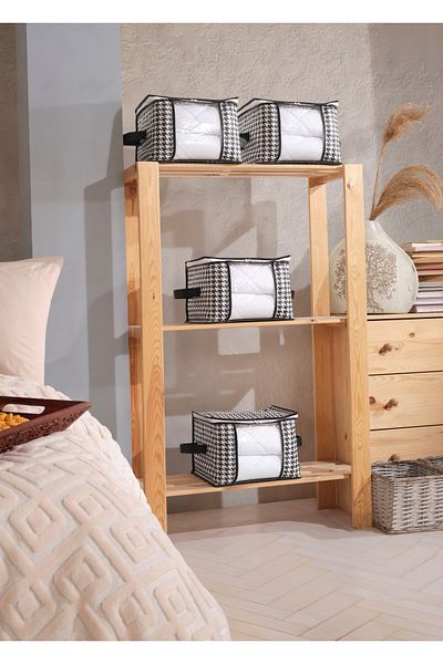 Formeya Mittelgroßer, luxuriöser Kleiderschrank-Organizer mit Fenster zur Aufbewahrung von Pullovern, Piqué und Decken, 40 x 40 x 30 cm – 4 Stück