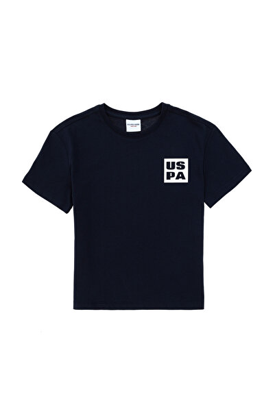 U.S. Polo Assn. Erkek Çocuk Lacivert Oversize Bisiklet Yaka Tişört 50295447-V...