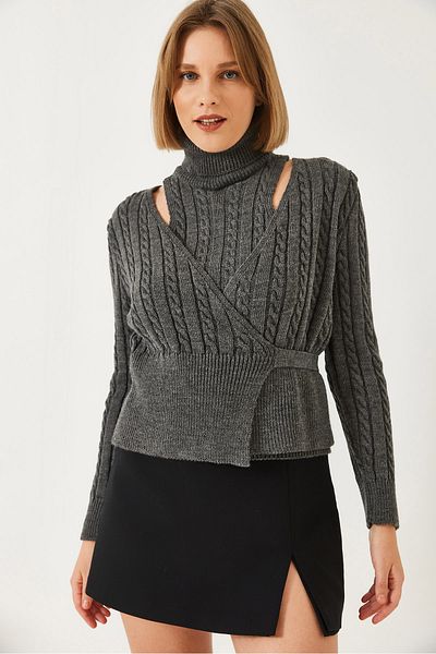 Bianco Lucci Women's Knitwear Double Set 20247577