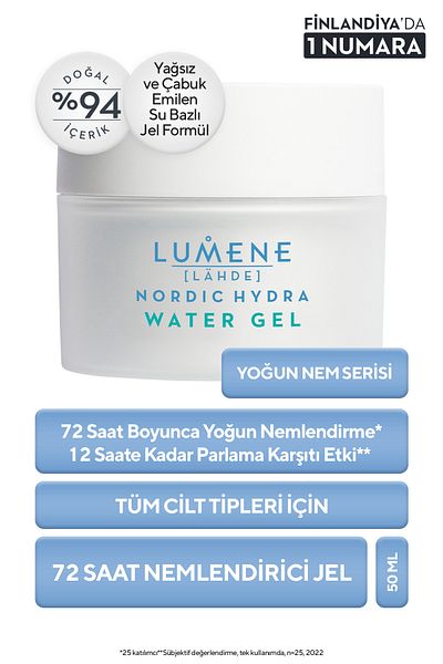 LUMENE 72sa Moisturizing Gel - Water Gel 50ml