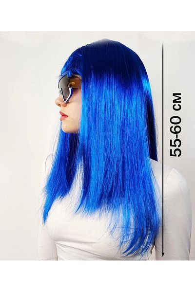 nuit dose Blue Color Long Party Wig