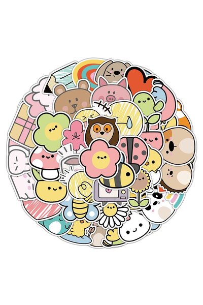 Gift Moda 25'li Su Geçirmez Opak Sticker Seri : 19