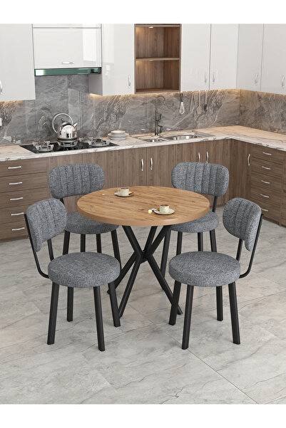 Mygusi Azra 90cm Atlantik Mutfak Masası, Mutfak Masası Takımı, Yemek Masası, ...