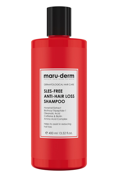 Maru.Derm 400 مل شامبو نباتي خالي من الكبريتات وخالي من الملح - لجميع أنواع الشعر