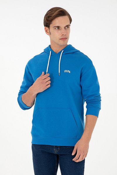 U.S. Polo Assn. Men's Hooded Cobalt Basic Sweatshirt 50295149-Vr077