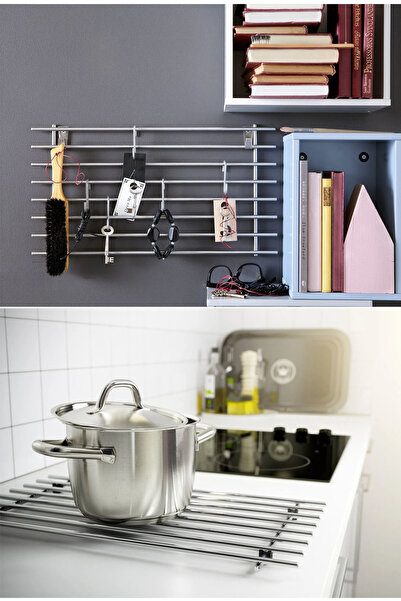 Binbirreyon Steel Trivet Stainless Bench Protective Stand 50X28Cm Ra218