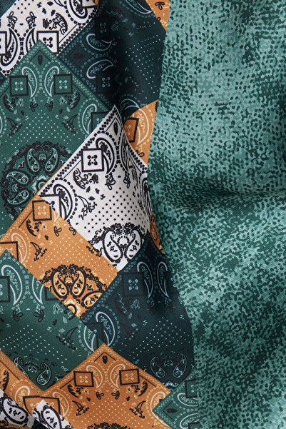 ALTINYILDIZ CLASSICS Erkek Yeşil-Hardal Mendil