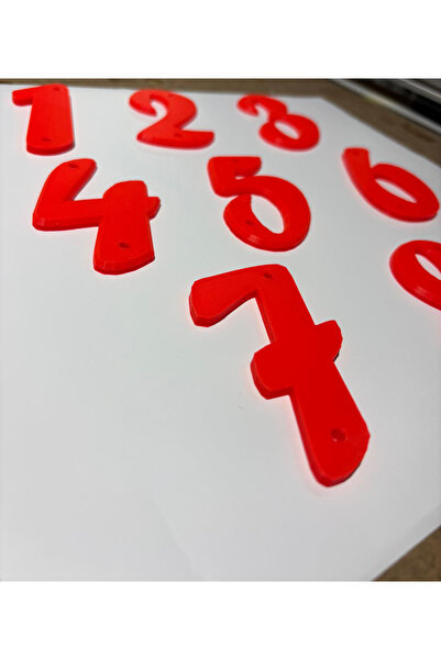 Matris 3D Pla Headed Door Number Cabinet Number with Screw Holes 7.5X4 cm