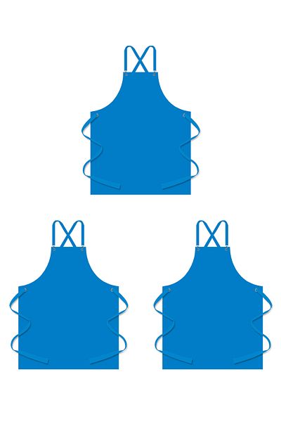 KURUMSAL AMBALAJ 3 Pieces Blue Kitchen Apron-cook Apron-chef Apron