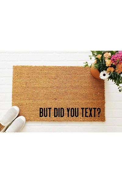 DefLife Home But Did You Text?Door Front Koko Mat