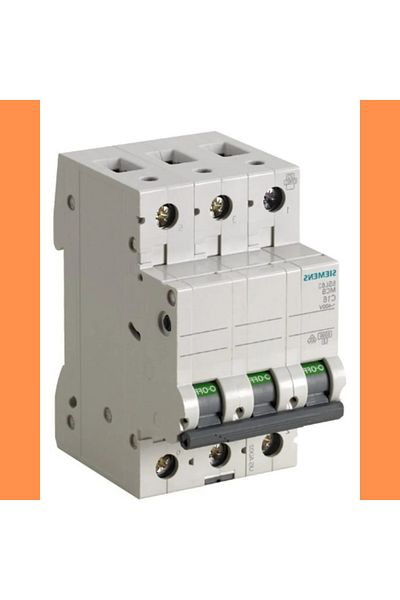 Siemens 3X63 Ampere Automatic Fuse with Switch - C 63A 6Ka