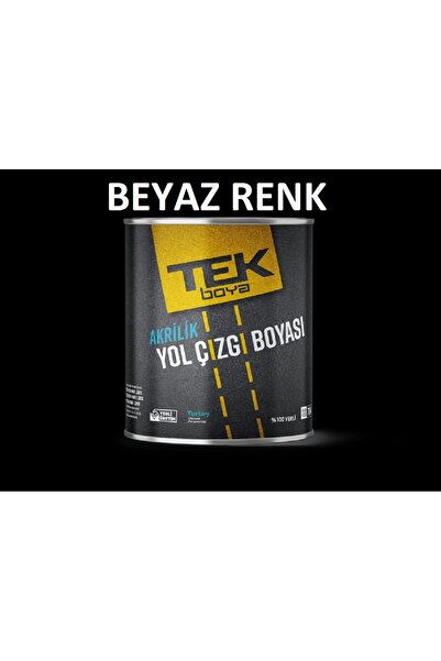 TEK BOYA TEK YOL ÇİZGİ BOYASI RENK SEÇİNİZ KARAYOLU KALDIRIM YAYA GEÇİT OTOPARK 3 KG (1.75L) YERLİ ÜRETİM