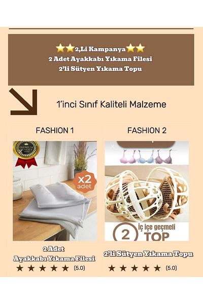 MorPort Laundry Ball 2 Pieces & 2 Shoe Washing Nets