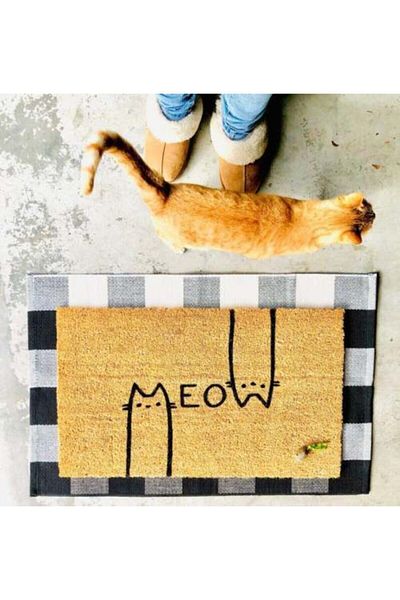 DefLife Home Meow Kitty Cats Door Front Koko Mat