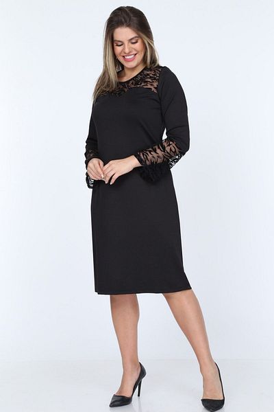 modayız Φόρεμα Zebra Ισπανικό μανίκι Plus Size 19c-0748
