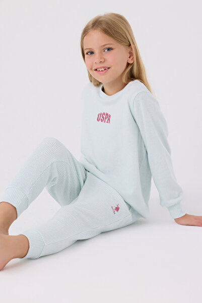 U.S. Polo Assn. Kız Çocuk Su Yeşili Alt Üst Takım 50299774-VR048