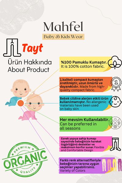 MAHFEL Premium Baby & Kids Leggings (100% Cotton)
