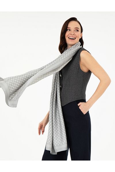 Pierre Cardin Gray Silk Shawl 50307747 -Vr024