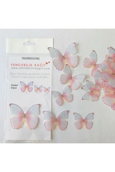 Yenilebilir Kağıt Wafer paper Ready Cut Butterflies