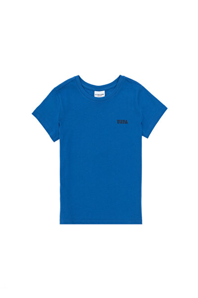 U.S. Polo Assn. تي شيرت للأولاد برقبة دائرية من الكوبالت 50298086-VR077