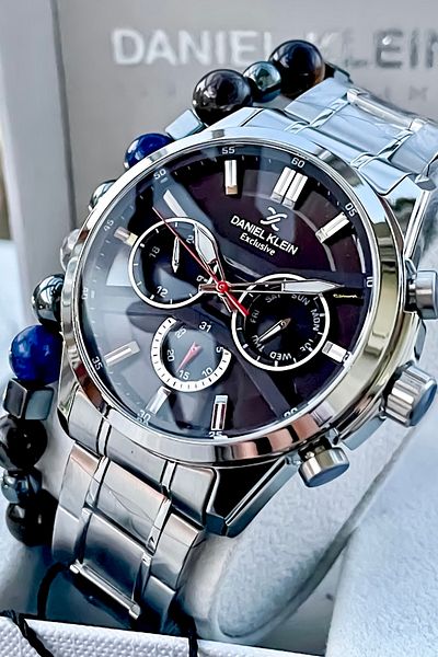 Daniel Klein All Functions Active Men's Steel Wrist Watch Bracelet