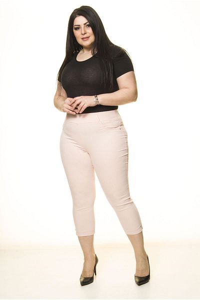 modayız Pink Plus Size Capri F10-1720