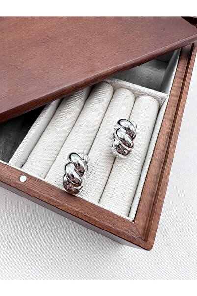 Jerie Kalın Bombeli Orta Boy Burgulu Halka Küpe