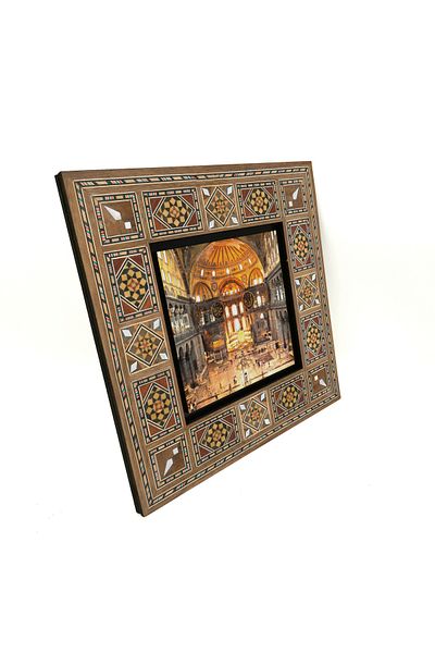 Sadrazam Masă MDF imprimată în interiorul Moscheei Hagia Sofia 20x20 Krt-9