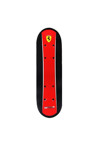 Ferrari لوح تزلج صغير مقاس 17×5 بوصة باللون الأحمر - للأعمار من 3 سنوات فما فوق