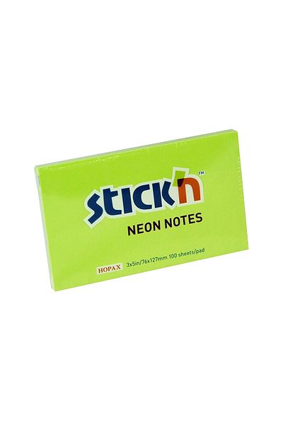 Gıpta Stickn 76x127 Neon Green Adhesive Note Holder 100 Yp