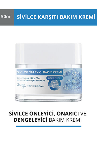 Just Art Sivilce Ve Akne Karşıtı Kurutucu Etkili Sivilce Önleyici Yüz Kremi 50ml