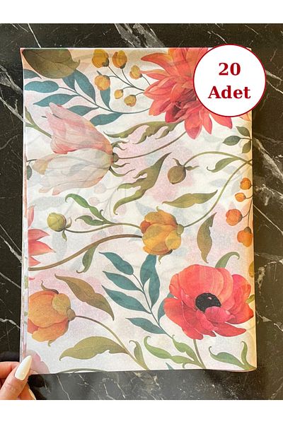 Hayal.kirtasiyesi Patterned Plush Paper 20 Pieces Advantage Pack 50X70 cm Patterned Plush, Valentine's Day Gift Package