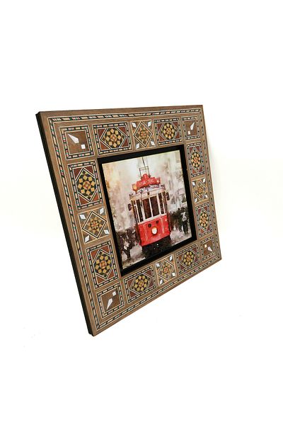 Sadrazam Masă MDF Imprimată Tramvai Nostalgic 20x20 Krt-47