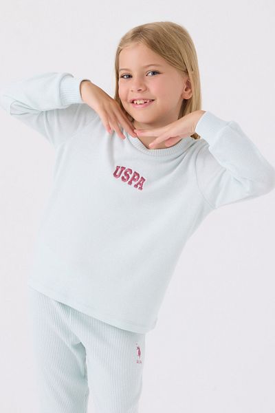 U.S. Polo Assn. Girl's Aqua Green Pajama Set 50299774 -Vr048