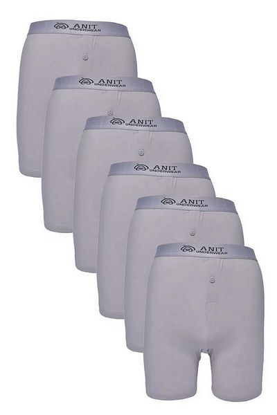 Anıt Μπόξερ 6 τεμαχίων Lycra Long Legs - Μαύρο, Γκρι, Λευκό