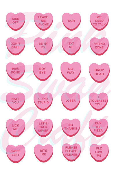 Pink Swan Craft Set nalepnica sa srčićima napisanim na engleskom za Valentino...