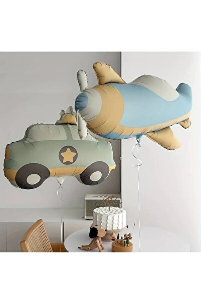 ATAKENT PARTİ RETRO UÇAK VE RETRO ARABA PARTİ SET, DOĞUM GÜNÜ BALON