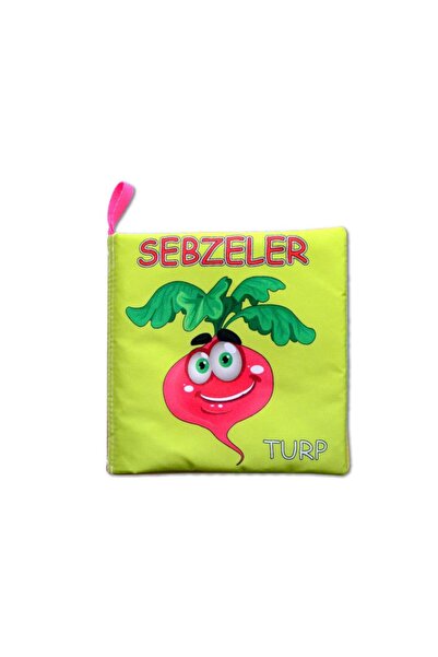 Tox Sebzeler Sessiz Kumaş Kitap T113 - Bez Kitap , Eğitici Oyuncak ,Yumuşak v...