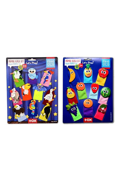 Tox 2 Set - 20 Pieces Tox Fruits and Flying Animals Finger Puppet T105 T222